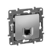 Розетка RJ45 кат. 6 UTP АЛЮМИНИЙ 672453 Legrand Etika