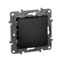 Кнопка H.0./H.3. 6 А АНТРАЦИТ 672614 Legrand Etika