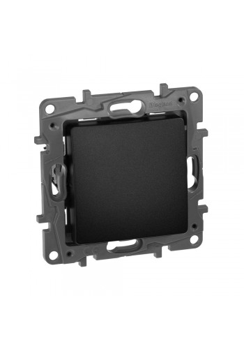 Кнопка H.0./H.3. 6 А АНТРАЦИТ 672614 Legrand Etika
