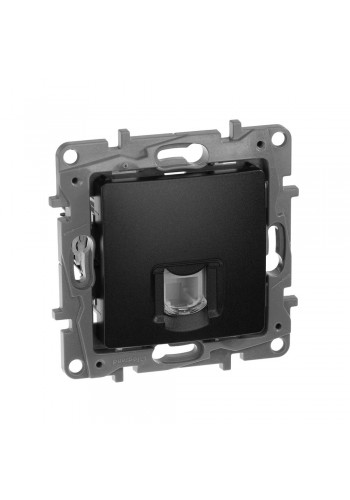 Розетка RJ11 4 контакту АНТРАЦИТ 672640 Legrand Etika