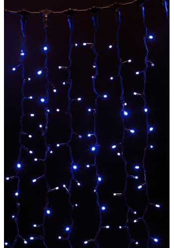 гирлянда внеш DELUX CURTAIN 1520LED 2x7m синий/черн IP44 EN - (90009041)