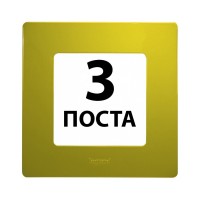 Рамки 3 поста Зелений папороть 672543 Legrand Etika