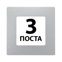 Рамки 3 поста Алюміній 672553 Legrand Etika