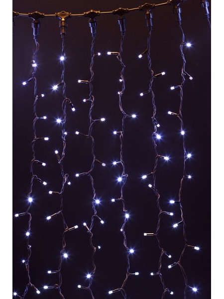 гірлянда зовн DELUX CURTAIN 912LED 2x3m білий/черн IP44 EN - (90009058)