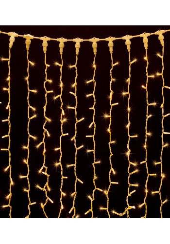 гірлянда зовн DELUX CURTAIN 912LED 2x3m жовтий/біл IP44 EN - (90009059)