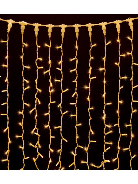гірлянда зовн DELUX CURTAIN 912LED 2x3m жовтий/біл IP44 EN - (90009059)