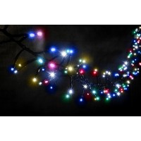 Magic string light (магічна стрічка) Flicker / Flash  (мерехтіння, флеш)  чорний кабель - 240 LED 5м - МУЛЬТИ