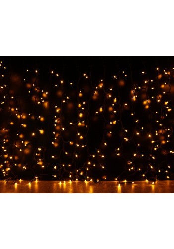 Curtain (штора) чорний кабель - 288 LED 1,5х1м - жовтий