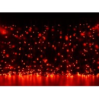 Curtain (штора) білий кабель - 456 LED 2х1,5м - червоний
