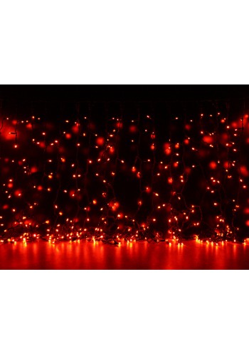 Curtain (штора) білий кабель - 456 LED 2х1,5м - червоний
