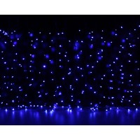 Curtain (штора) чорний кабель - 912 LED 2х3м - синій