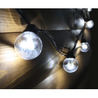Led Galaxy Bulb String (белтлайт) чорний кабель - 10 метров 30 ламп (відстань між лампами 33см) - холодний білий