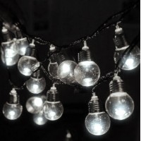 LED FILAMENT BULB STRING (белтлайт), 240V, G45/ 4 метра 20 ламп (відстань між лампами 20см) - холодний білий