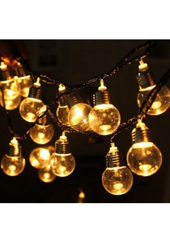 LED FILAMENT BULB STRING (белтлайт), 240V, G45/ 4 метра 20 ламп (відстань між лампами 20см) - теплий білий