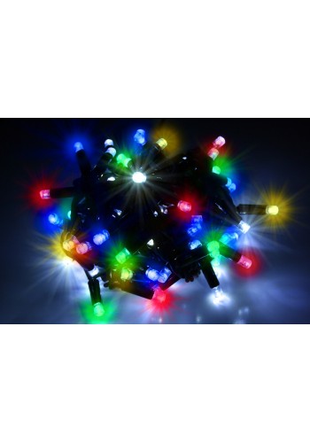 String light (ланцюг, пряма) All Flicker / Flash (повне мерехтіння) чорний кабель - 100 LED 10м - МУЛЬТИ