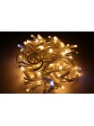 String light (ланцюг, пряма) Flicker / Flash (мерехтіння, флеш білого кольору) білий кабель - 200 LED 10м - теплий білий
