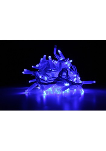String light (ланцюг, пряма) Static (статичний, без мигання) білий кабель - 200 LED 10м - синій