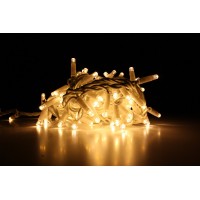 String light (ланцюг, пряма) Static (статичний, без мигання) білий кабель - 200 LED 10м - теплий білий
