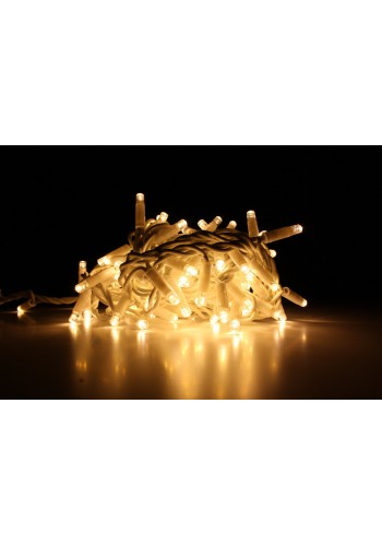 String light (ланцюг, пряма) Static (статичний, без мигання) білий кабель - 200 LED 10м - теплий білий
