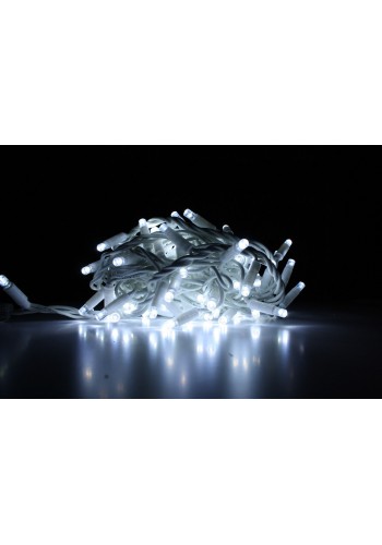 String light (ланцюг, пряма) Static (статичний, без мигання) білий кабель - 200 LED 10м - холодний білий