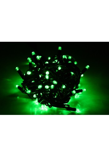 String light (ланцюг, пряма) Static (статичний, без мигання) чорний кабель - 100 LED 10м - зелений