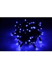 String light (ланцюг, пряма) Static (статичний, без мигання) чорний кабель - 100 LED 10м - синій