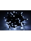 String light (ланцюг, пряма) Static (статичний, без мигання) чорний кабель - 100 LED 10м - холодний білий