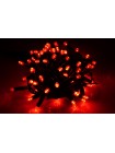 String light (ланцюг, пряма) Static (статичний, без мигання) чорний кабель - 100 LED 10м - червоний