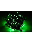 String light (ланцюг, пряма) Static (статичний, без мигання) чорний кабель - 200 LED 10м - зелений