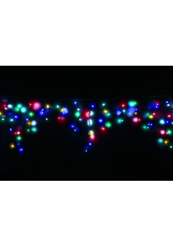 Icicle (бахрома) All Flicker, Flash (повне мерехтіння) чорний кабель - 90 LED 2.0х0.5м - МУЛЬТИ