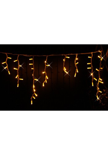 Icicle (бахрома) Flicker / Flash (мерехтіння, флеш білого кольору) білий кабель - 90 LED 2.0х0.5м - жовтий