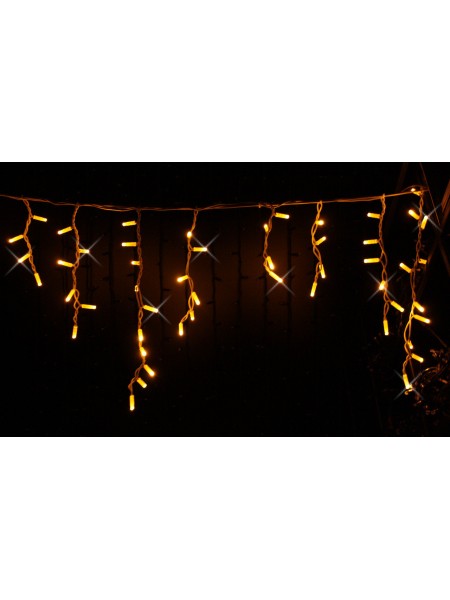 Icicle (бахрома) Flicker / Flash (мерехтіння, флеш) білий кабель - 90 LED 2.0х0.5м - жовтий