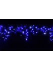 Icicle (бахрома) Flicker / Flash (мерехтіння, флеш білого кольору) чорний кабель - 90 LED 2.0х0.5м - синій