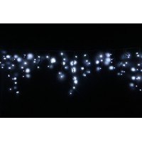 Icicle (бахрома) Flicker / Flash (мерехтіння, флеш білого кольору) чорний кабель - 90 LED 2.0х0.5м - холодний білий