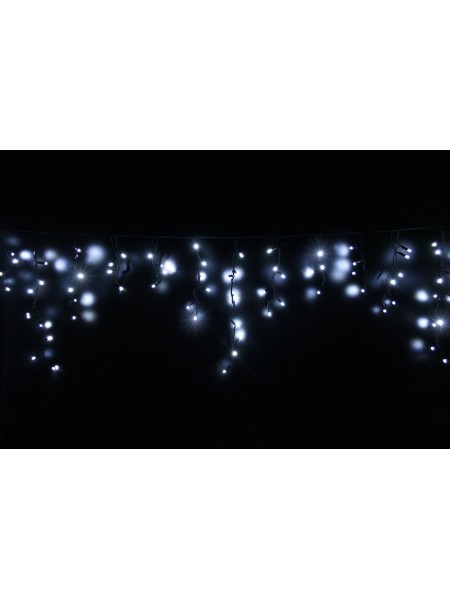 Icicle (бахрома) Flicker / Flash (мерехтіння, флеш) чорний кабель - 90 LED 2.0х0.5м - холодний білий