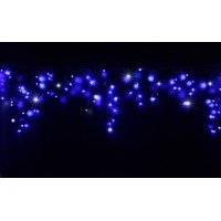 Icicle (бахрома) Flicker / Flash (мерехтіння, флеш) чорний кабель - 120 LED 2.0х0.9м - синій