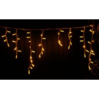 Icicle (бахрома) Static (статичний, без мигання) білий кабель - 90 LED 2.0х0.5м - жовтий