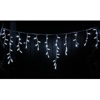 Icicle (бахрома) Static (статичний, без мигання) білий кабель - 90 LED 2.0х0.5м - холодний білий