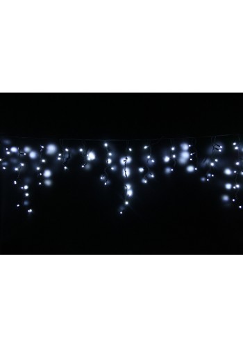 Icicle (бахрома) Static (статичний, без мигання) чорний кабель - 120 LED 2.0х0.9м - холодний білий