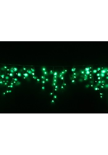 Icicle (бахрома) Static (статичний, без мигання) чорний кабель - 90 LED 2.0х0.5м - зелений
