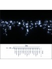Icicle (бахрома) Static (статичний, без мигання) чорний кабель - 90 LED 2.0х0.5м - холодний білий