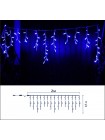 Icicle (бахрома) Static (статичний, без мигання) білий кабель - 90 LED 2.0х0.5м - синій