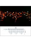Icicle (бахрома) Flicker / Flash (мерехтіння, флеш) чорний кабель - 90 LED 2.0х0.5м - жовтий