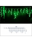 Icicle (бахрома) Flicker / Flash (мерехтіння, флеш) білий кабель - 90 LED 2.0х0.5м - зелений