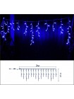 Icicle (бахрома) Flicker / Flash (мерехтіння, флеш білого кольору) білий кабель - 90 LED 2.0х0.5м - синій