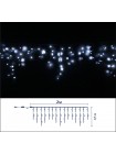 Icicle (бахрома) All Flicker, Flash (повне мерехтіння) чорний кабель - 90 LED 2.0х0.5м - холодний білий