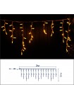 Icicle (бахрома) Static (статичний, без мигання) білий кабель - 120 LED 2.0х0.9м - жовтий