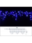 Icicle (бахрома) Flicker / Flash (мерехтіння, флеш білого кольору) білий кабель - 120 LED 2.0х0.9м - синій