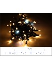 String light (ланцюг, пряма) Flicker / Flash (мерехтіння, флеш) чорний кабель - 100 LED 10м - теплий білий