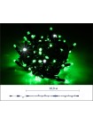String light (ланцюг, пряма) Flicker / Flash (мерехтіння, флеш) чорний кабель - 100 LED 10м - зелений